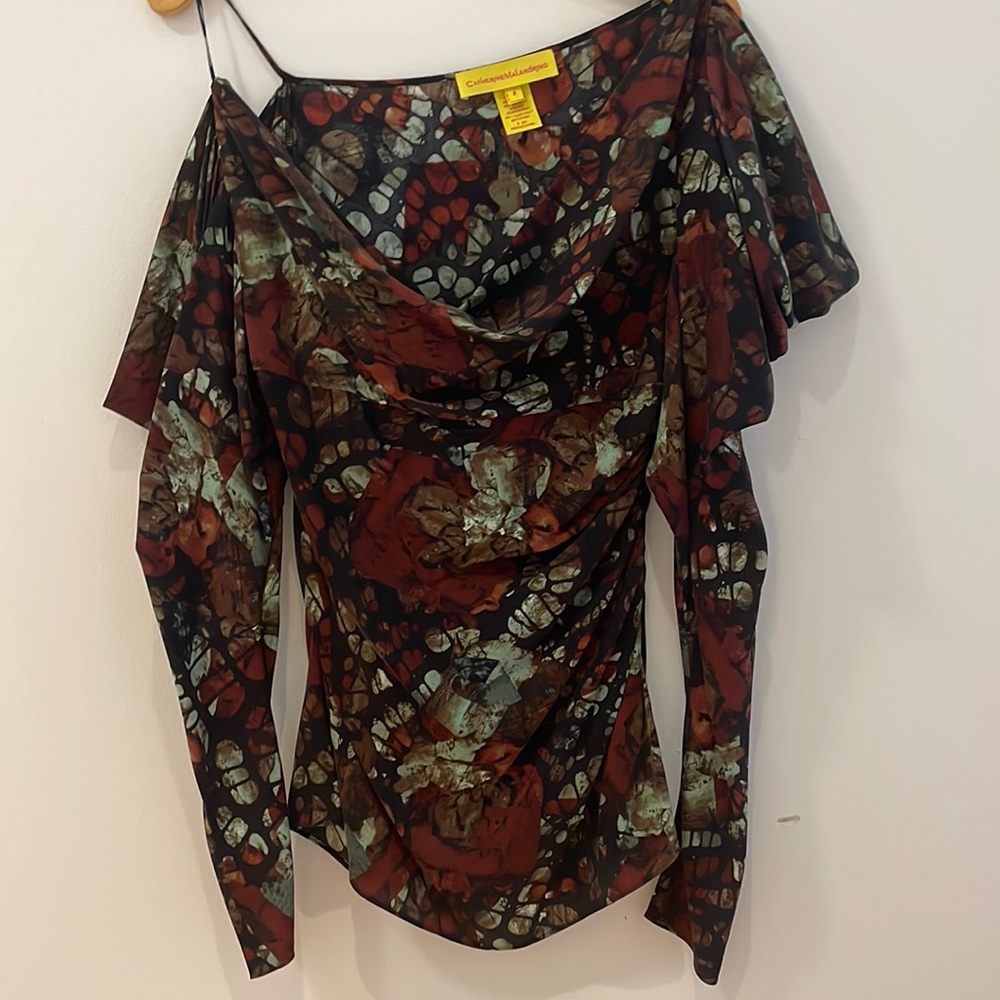 Catherine Malandrino silk long sleeve blouse